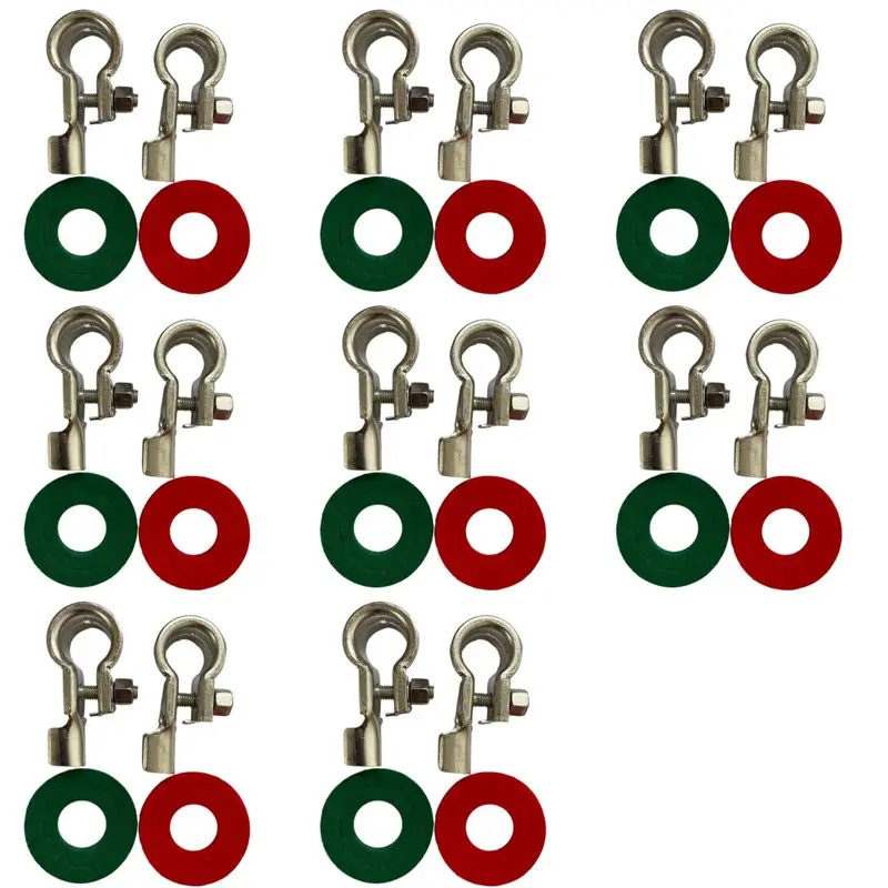 8 Pair Battery Terminals Connectors Clamps Copper Battery Terminal Kit With Battery Corrosion Terminal Protectors 17Mm