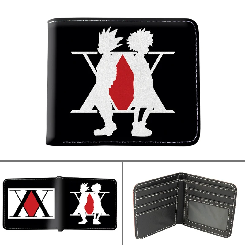 Anime Hunter X Hunter GON·FREECSS Kurapika Kurze Bilfold-Geldbörse mit Clip-Geldbörse für Jungen und Mädchen, trendiges Geschenk – Detail 1