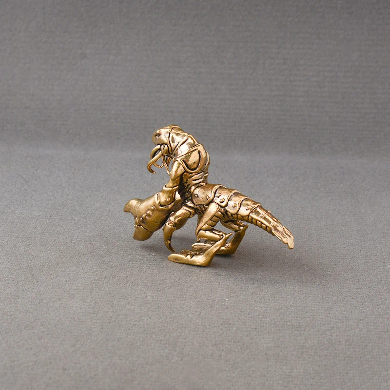 Patung Miniatur Lobster Mutan Kontaminasi Nuklir Kuningan Patung Udang Udang Karang Seperti Hidup Dekorasi Desktop Hewan Peliharaan Teh Antik