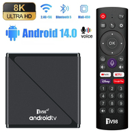 TV98 ATV PRO TV Box Android 14 BT 5.0 Smart IPTV TV BOX Allwinner H313 Quad Core 4K 8K Android WiFi 4G 5G Voice remote top box