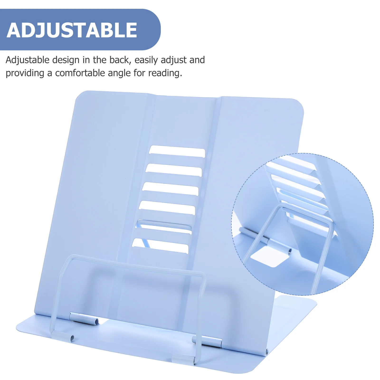 

Reading St Desktop Bookshelf Foldable Student Rack Simple Holder Iron Long Use Elegant No Burrs Comfort Angle Kids