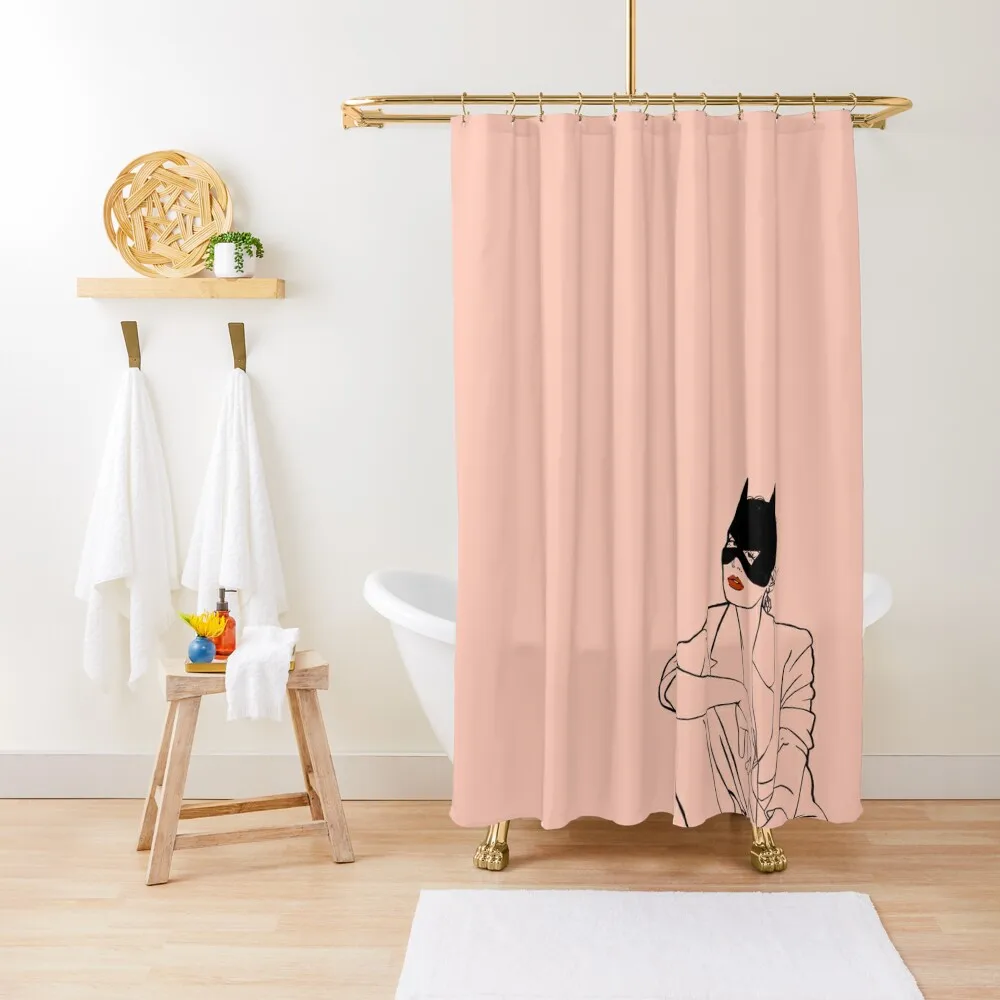 

Bat in dusty pink 4 Shower Curtain For Bathroom In The Bathroom Shower Waterproof Shower Bath Curtain