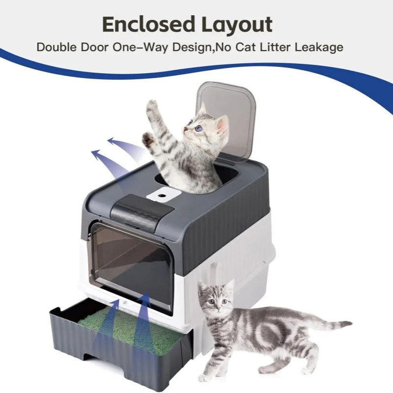 Fully Enclosed Cat Litter Box Ultraviolet Sterilization Drawer Pet Supplies Special Cleaning Anti-Splash Cat Litter Box