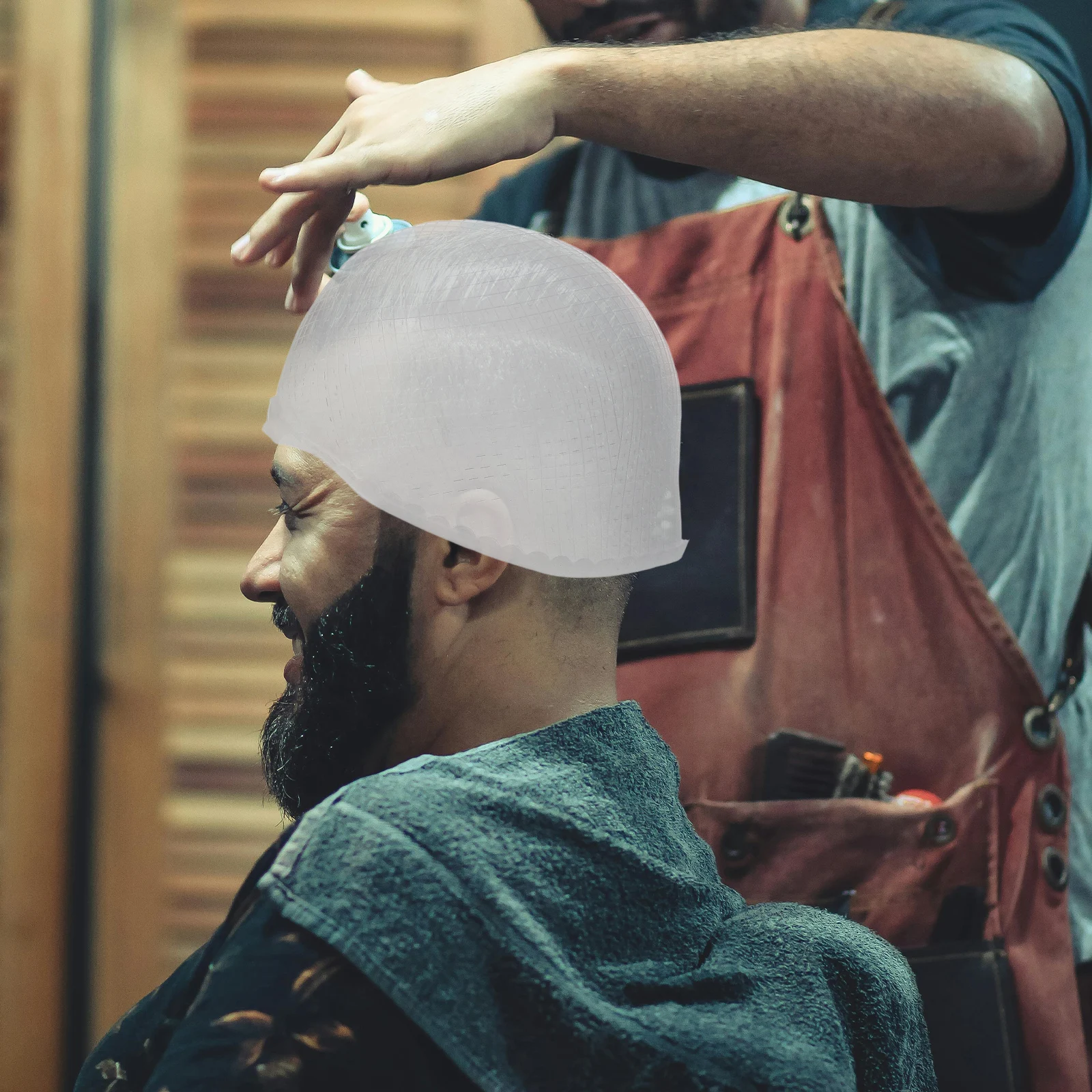 

Силиконовая шапочка для окрашивания волос, многоразовая, профессиональная, для салонов и домашнего использования, легко надевается, удобная посадка