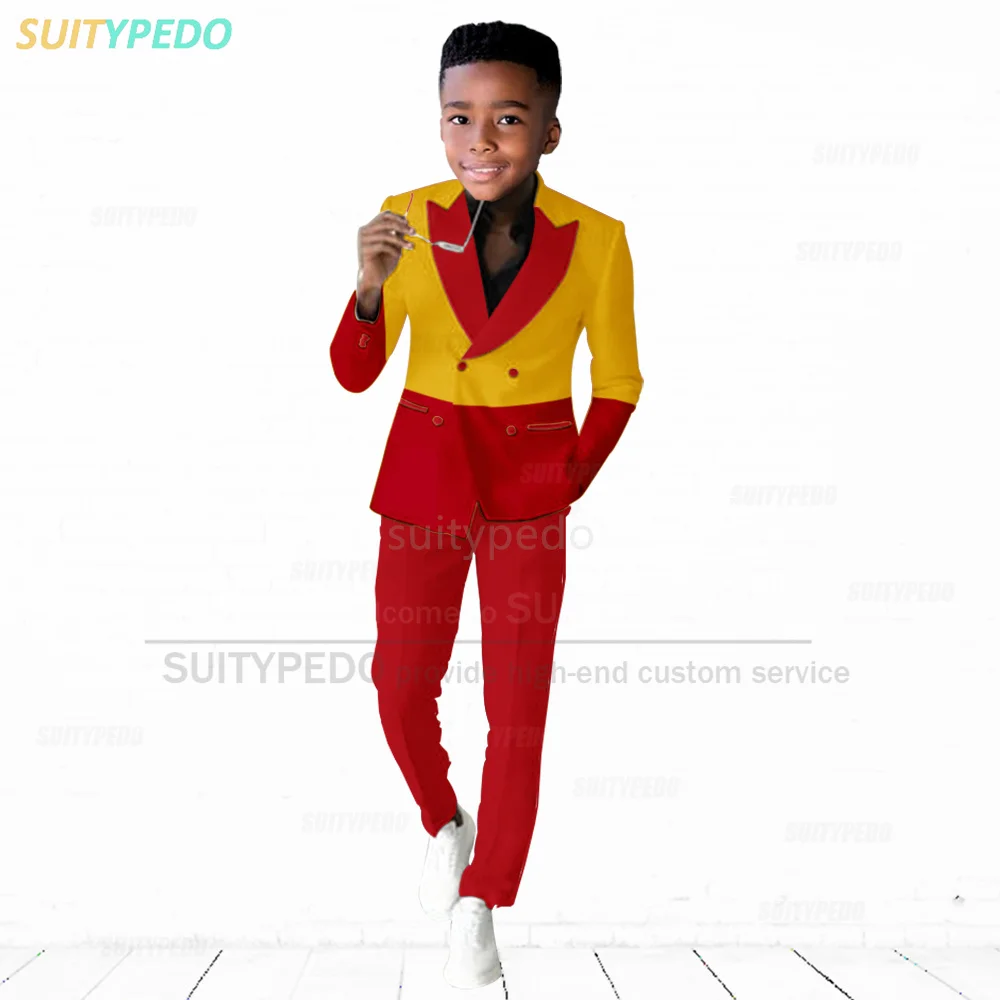 Formal Suit Sets For Children Piano Performance Classic Blazer Pants 2 Pieces School Fashion Prom Boys Luxury Slim Fit Outfits