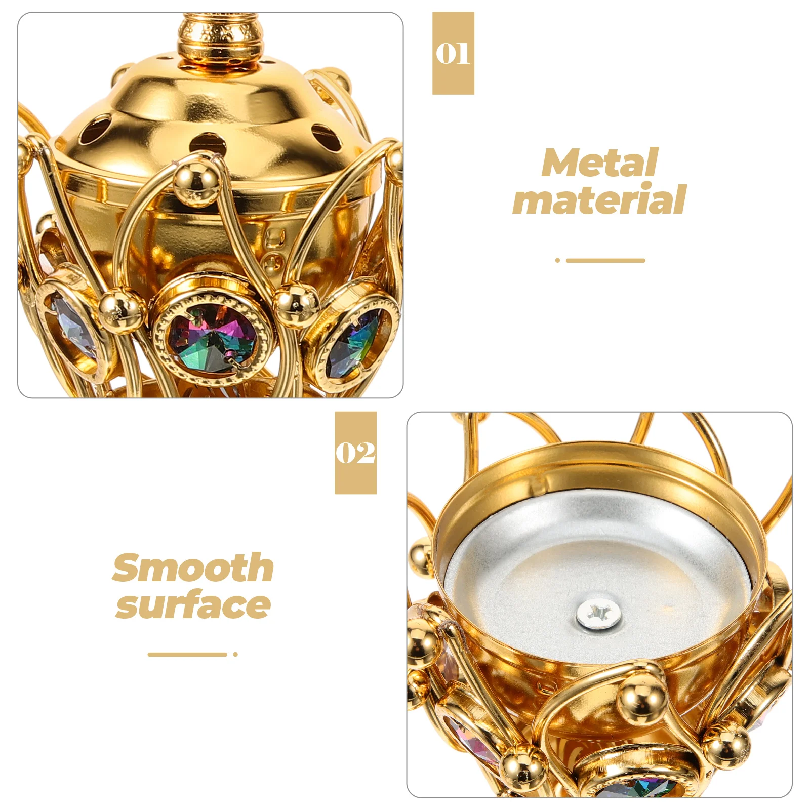 

Metal Incense Burner Electric Censer with Vintage Design for Home Decoration Gift Retro Aroma Burner Plug in Device