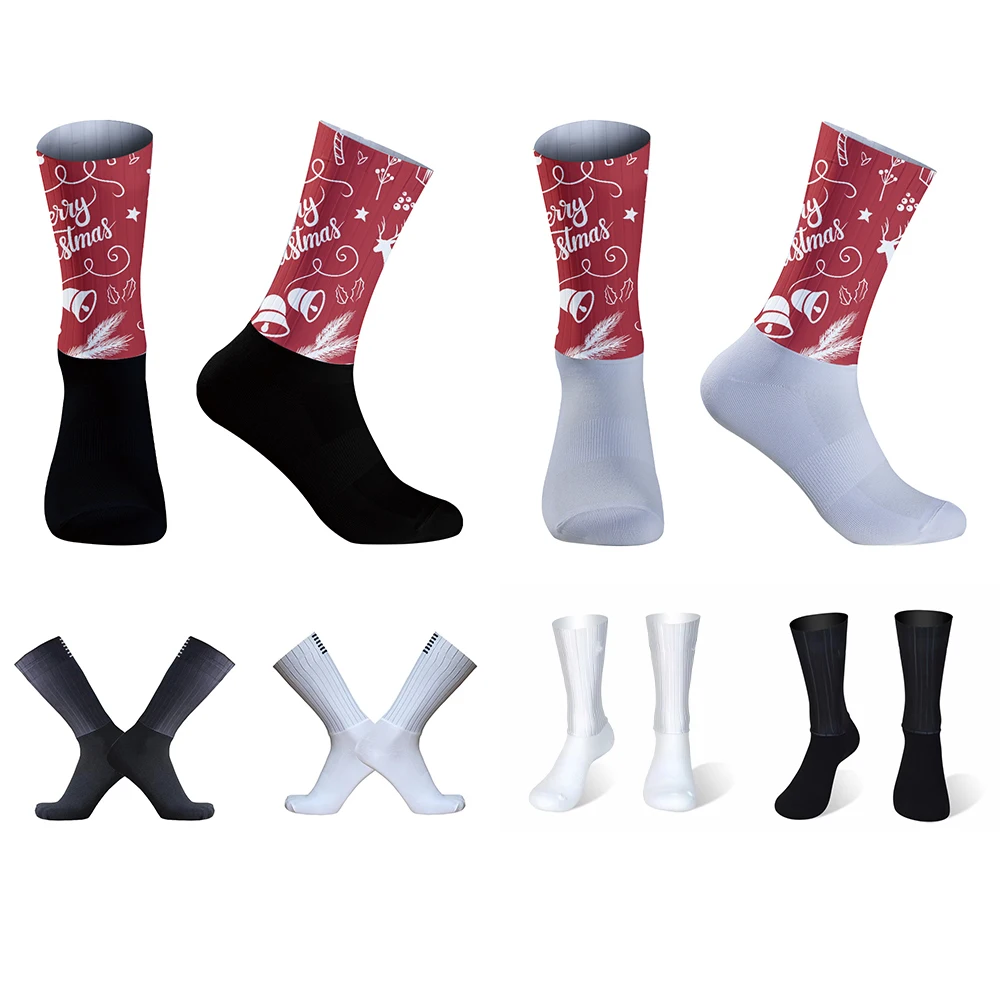 Chaussettes de sport coordonnantes pour hommes et femmes, accessoire de compression pour vélo professionnel, de rue, de course, de cyclisme, nouvelle collection 2024