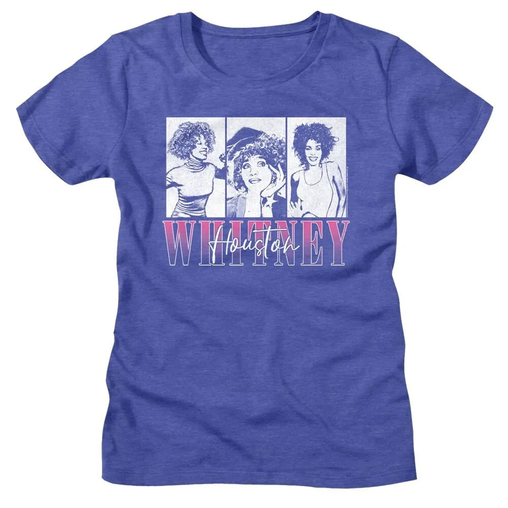 Whitney Houston Three Rectangles Royal Heather Women'S T Shirt