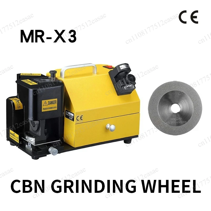 MR-X3 End Mill Sharpener, 4-14mm Grinding Range, For 2/3/4 Flute Milling Cutters, CBN & SDC Wheel Available