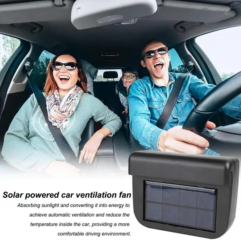 Solar Fan For Car Versatile Car Window Vent Fan Car Cooling Fan Portable Car Ventilation Fan Solar Powered Vent Fan For Car