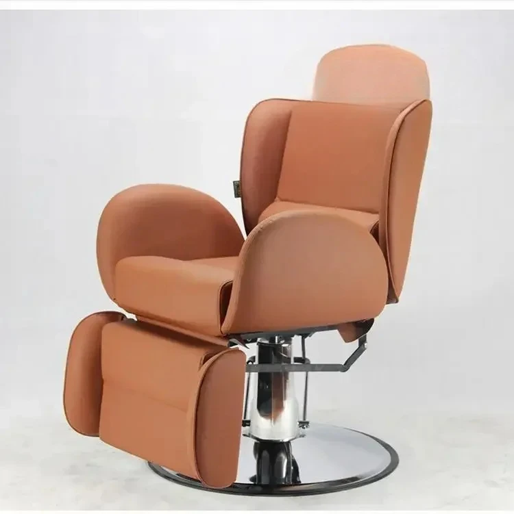 A Retro Oil Head Hair Cutting Chair Barber Shop Lifting and Pouring Hot Dyeing Hairdressing Chair for Hair Salon Stool