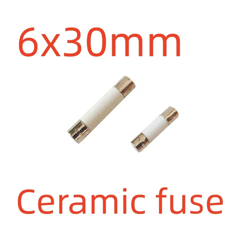 10pcs/lot Fast Blow Glass Tube Fuses 3.6x10mm 5x20mm 6x30mm 250V 800mA 1A 1.25A 1.5A 1.6A 2A 2.5A 3A Axial Lead Ceramic Fuse