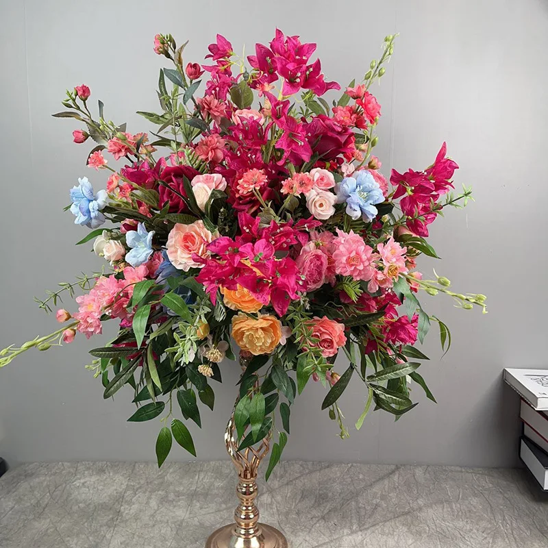 Künstliches Schilfrohr 70/60/50/40cm, Großer Rosenblütenball, Tischdekoration, Event- und Hochzeitsdekoration, Blumenarrangement für den Gang, Bouquet – Detail 5