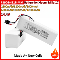 5200mAh 12800mAh Robot Battery 1C P1904-4S1P-MM For Xiaomi Mijia Mi Vacuum Cleaner Sweeping Mopping Robot Replacement Battery G1