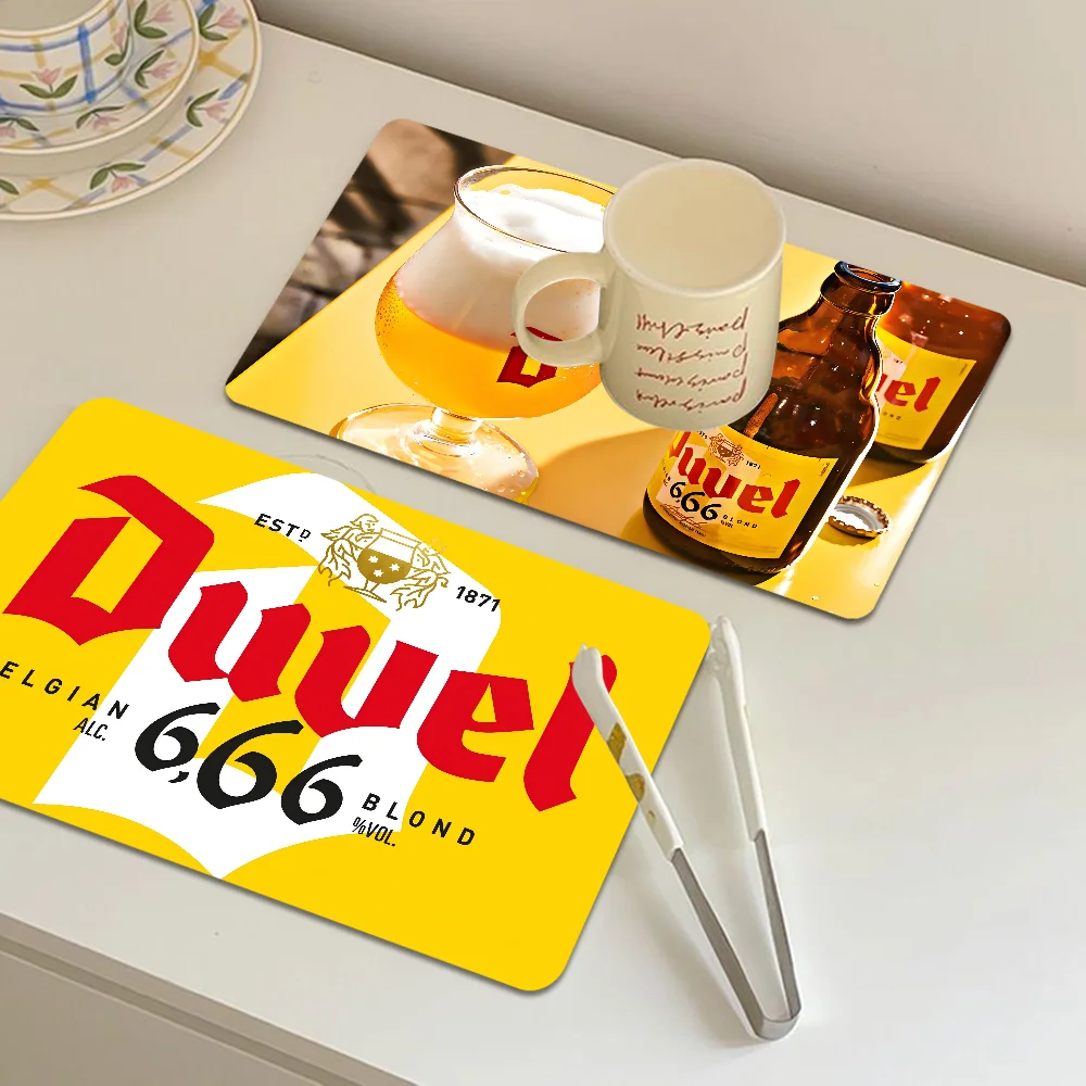 Duvel Bee Kitchen Tableware Dish Drying Mats Desk Drain Pad Heat Resistant Counter Top Mat Non-slip Draining Placemat