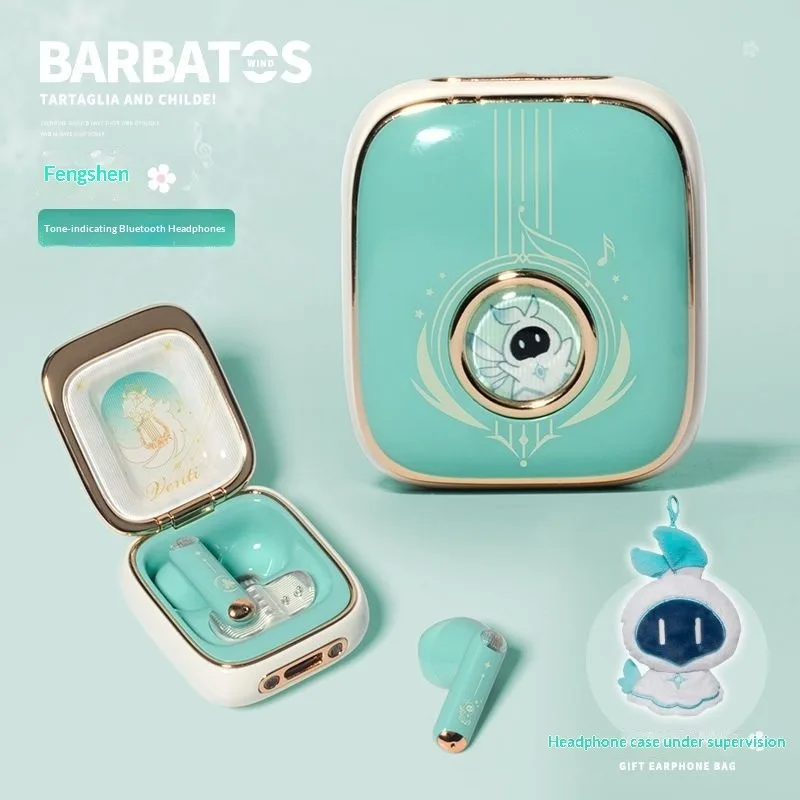 新しい原神インパクト ヴェンティ イヤホン TWS ワイヤレス Bluetooth イヤホン セミインイヤー Hifi ゲーミング ステレオ サラウンド ヴェンティ ヘッドフォン ギフト