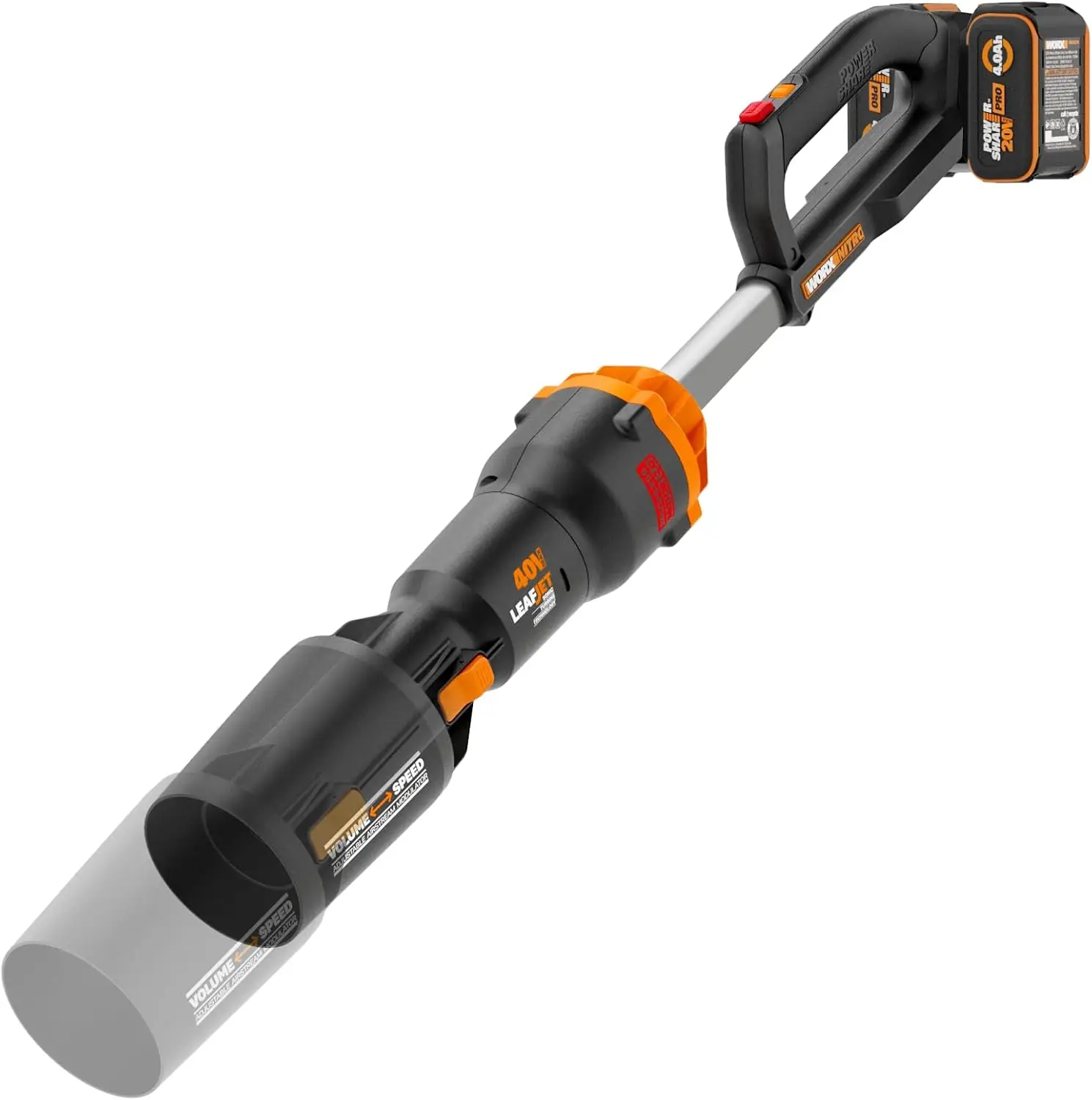 Cordless Leaf Blower, 40V Electric Blower for Leaf Removal, WG585 | Brushless Power, 620CFM & 165MPH Airflow, Lightweight at 6.4