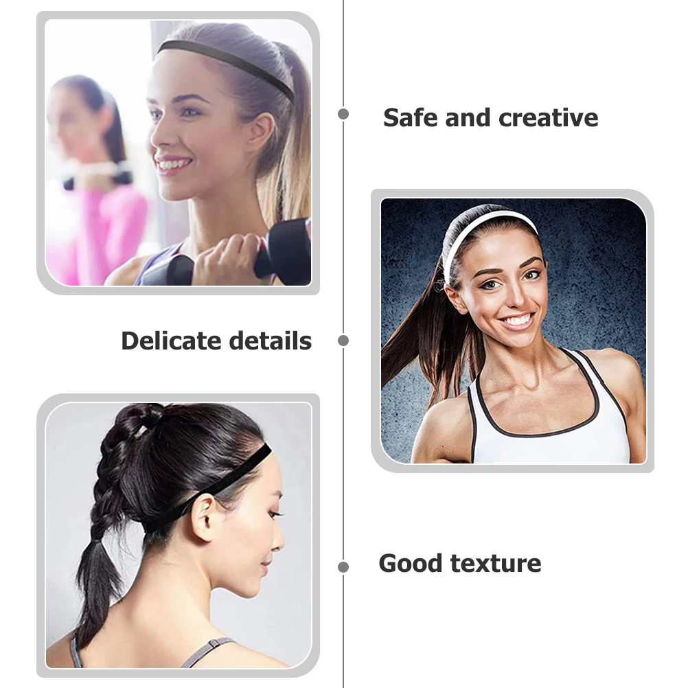 

5Pcs Sports Elastic Headbands Nonslip Sweatbands for Workout Yoga Women Breathable Sweat Absorption Comfortable
