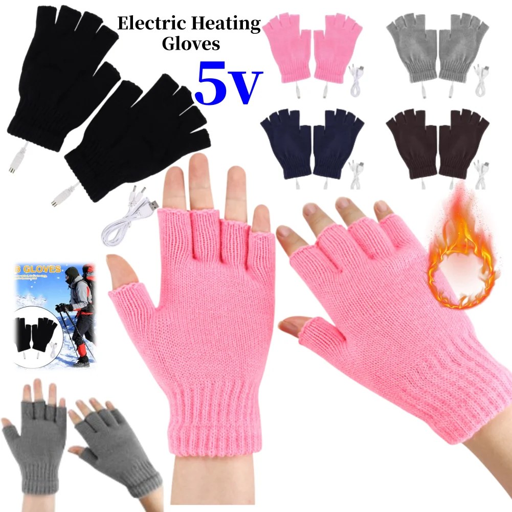 

Electric Heated Gloves Touch Screen Outdoor Riding Skiing Mitten USB Heated Gloves for Motorcycle Mountaineering Winter Gloves H