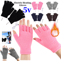 Electric Heated Gloves Touch Screen Outdoor Riding Skiing Mitten USB Heated Gloves for Motorcycle Mountaineering Winter Gloves H