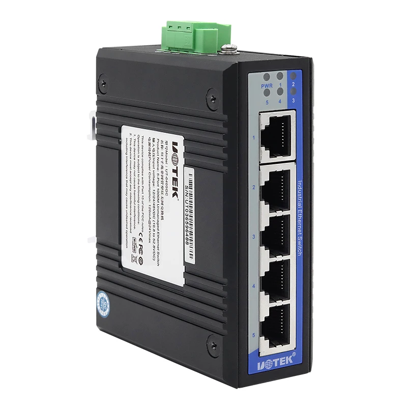 UOTEK UT-6405GC 10G 5 Port Ethernent Switch Full Gigabit Unmanaged Ethernet Switch Industrial Ethernet Switch