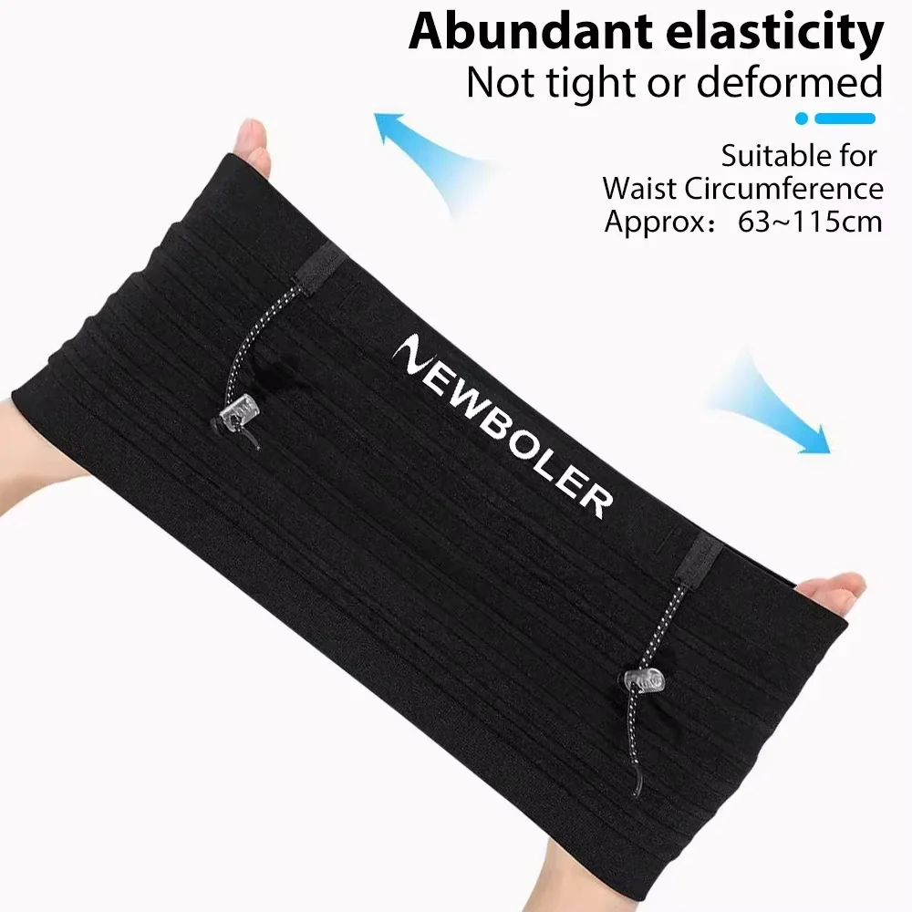 NEWBOLER Elastic Sports Waist Bag Pack Running Race Number Belt For Marathon Mountaineering Phone Bag Running Waist Bag image 5