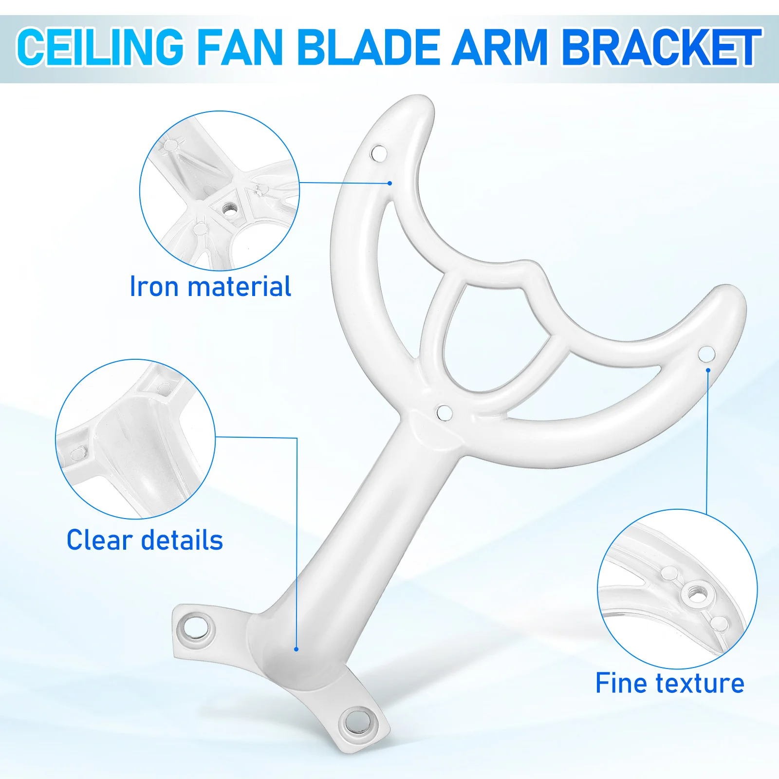 1pcs Universal Ceiling Arm Replacement Metal Blades Holder Stable Support Home Office Repairing Supplies Ceiling Fan Replacement