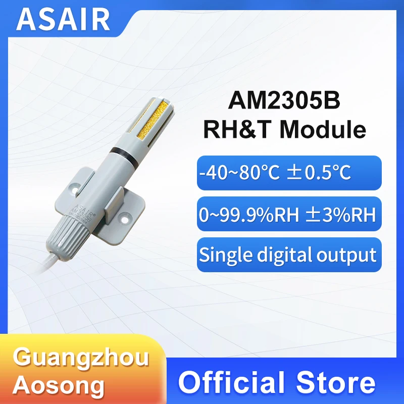 ASAIR AM2305B High Accuracy Temperature and Humidity Sensor Single Bus Communication Temperature and Humidity Probe