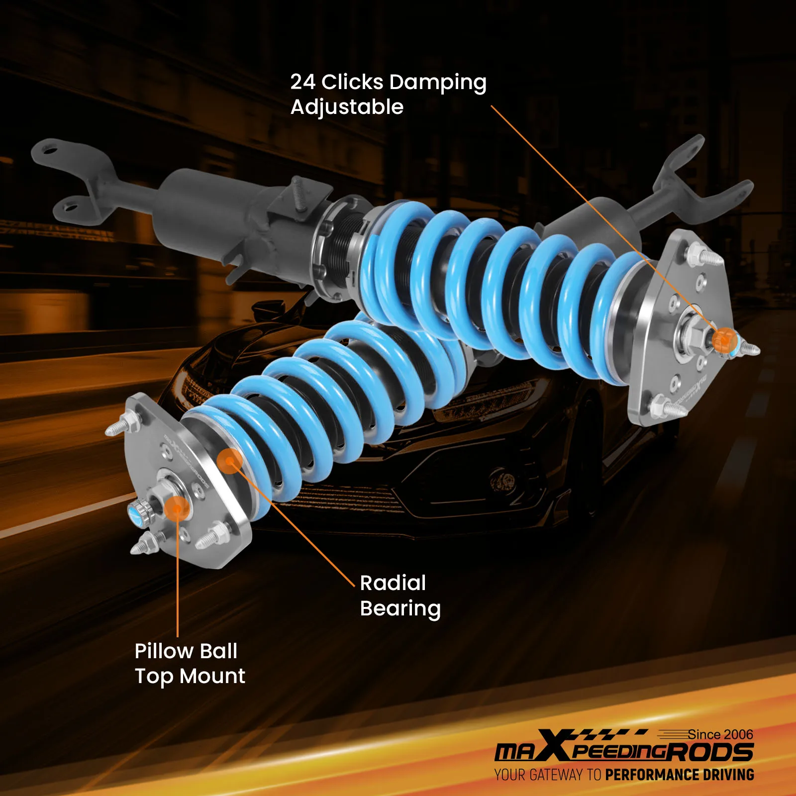 

Комплект койловеров MaXpeedingrods T6 для Nissan 350Z INFINITI G35 03-06 RWD