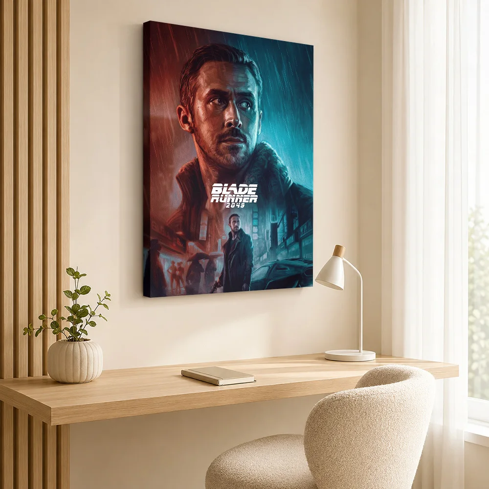 Blade Runner 2049 Framed Canvas Print Poster Customized Sports Portrait Canvas Wall Art for Man Cave Decor Gift for Collectors