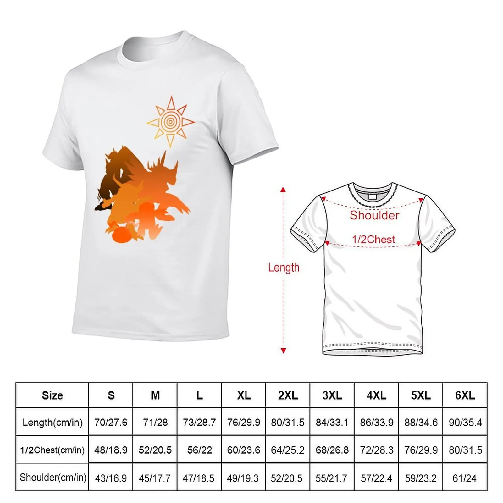 digimon adventure Crest of courage design T-Shirt oversized graphic tee quick drying mens workout shirts