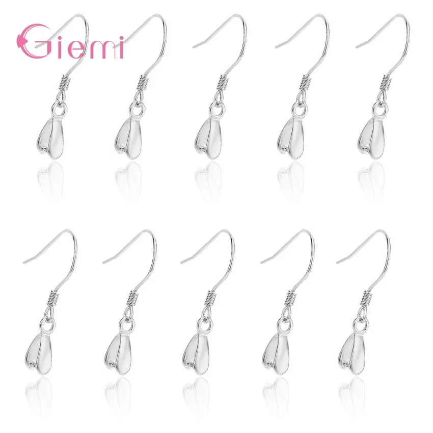 50PCS Feine Schmuck Herstellung Komponenten Zubehör Ohrhaken Aufgehängt 925 Sterling Silber Ohrringe DIY Prise Bail Bale Verschlüsse – Detail 2