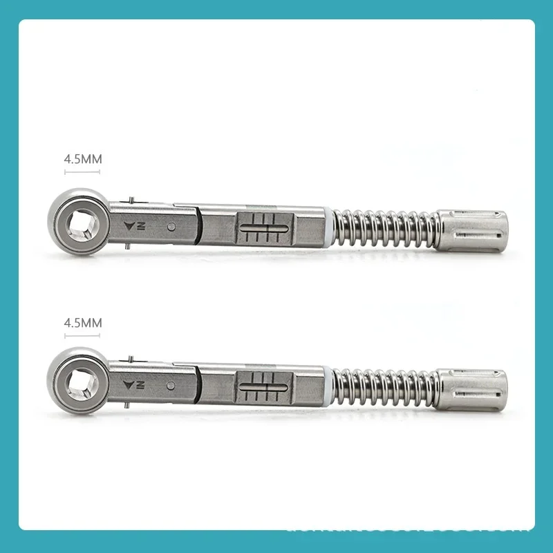 1PC Stainless Steel Dental Wrench Square Spring Torque Wrench Dental Surgical Instrument Tool