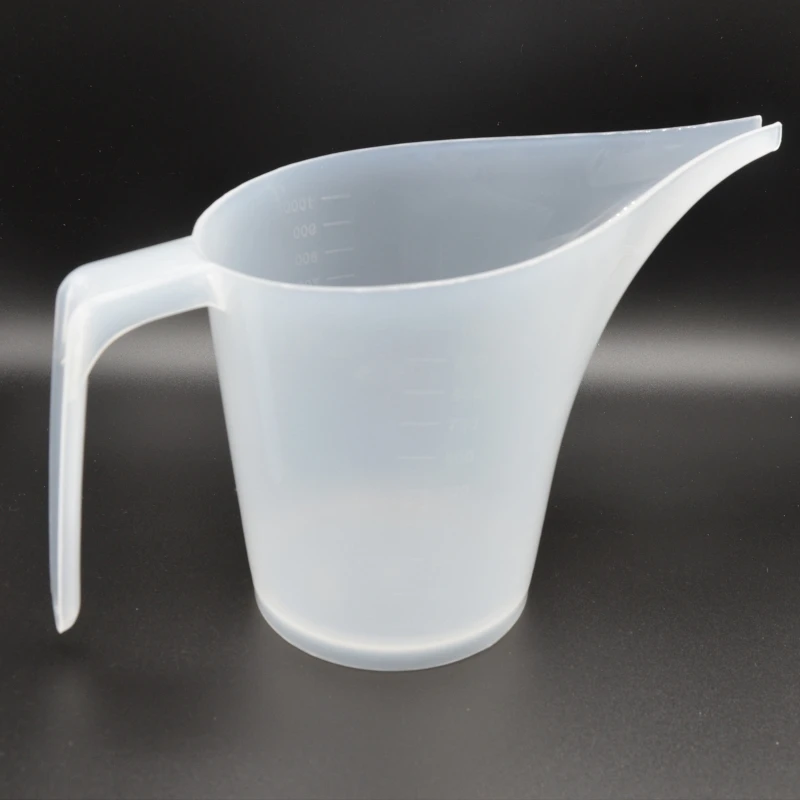 Plastic Measuring Cup, Transparent Plastic Measuring Jug, Kitchen Measure Cup with Scale Baking Tool, Tip Mouth 1 Liter