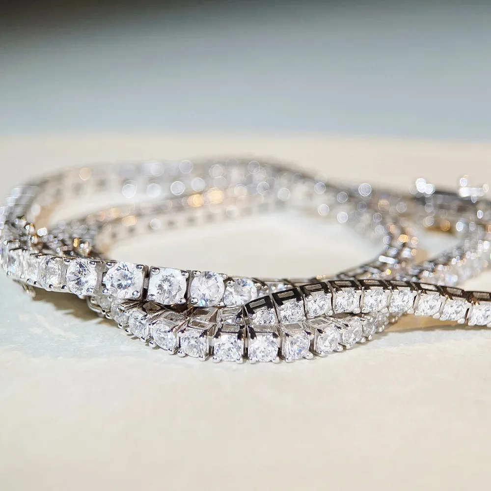 Tennis chain PT950 platinum tennis chain - D color mosan chain - best-selling mosan stone bracelet for both men and women