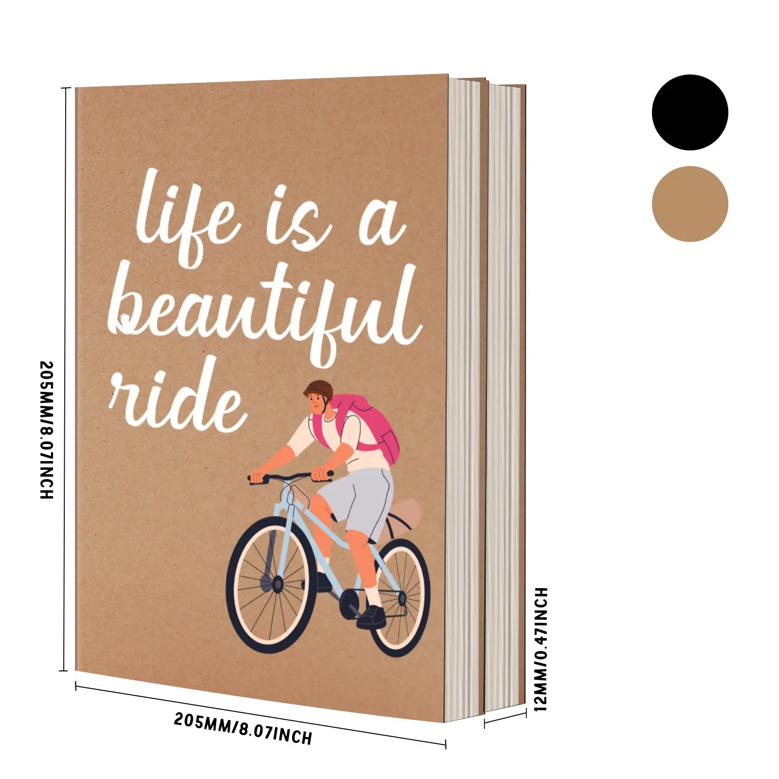 Notebook Personalized Life Is A Beautiful Ride Inspirational Gift for Cycling Lover Art for Biking Enthusiasts Notepad Wholesale