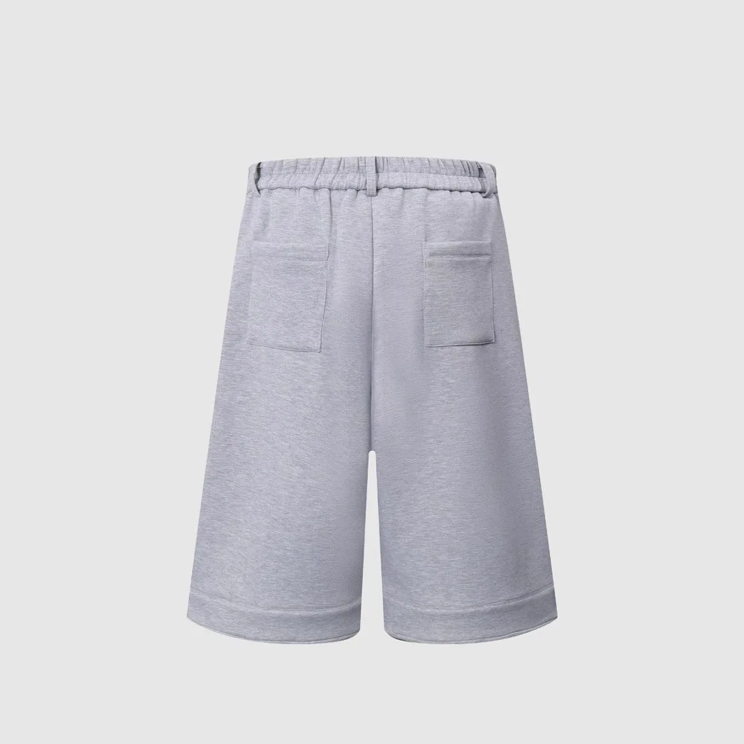 Zomer Amerikaanse retro sport grijze Machete joggingbroek shorts heren en dames losse cropped broek met wijde pijpen