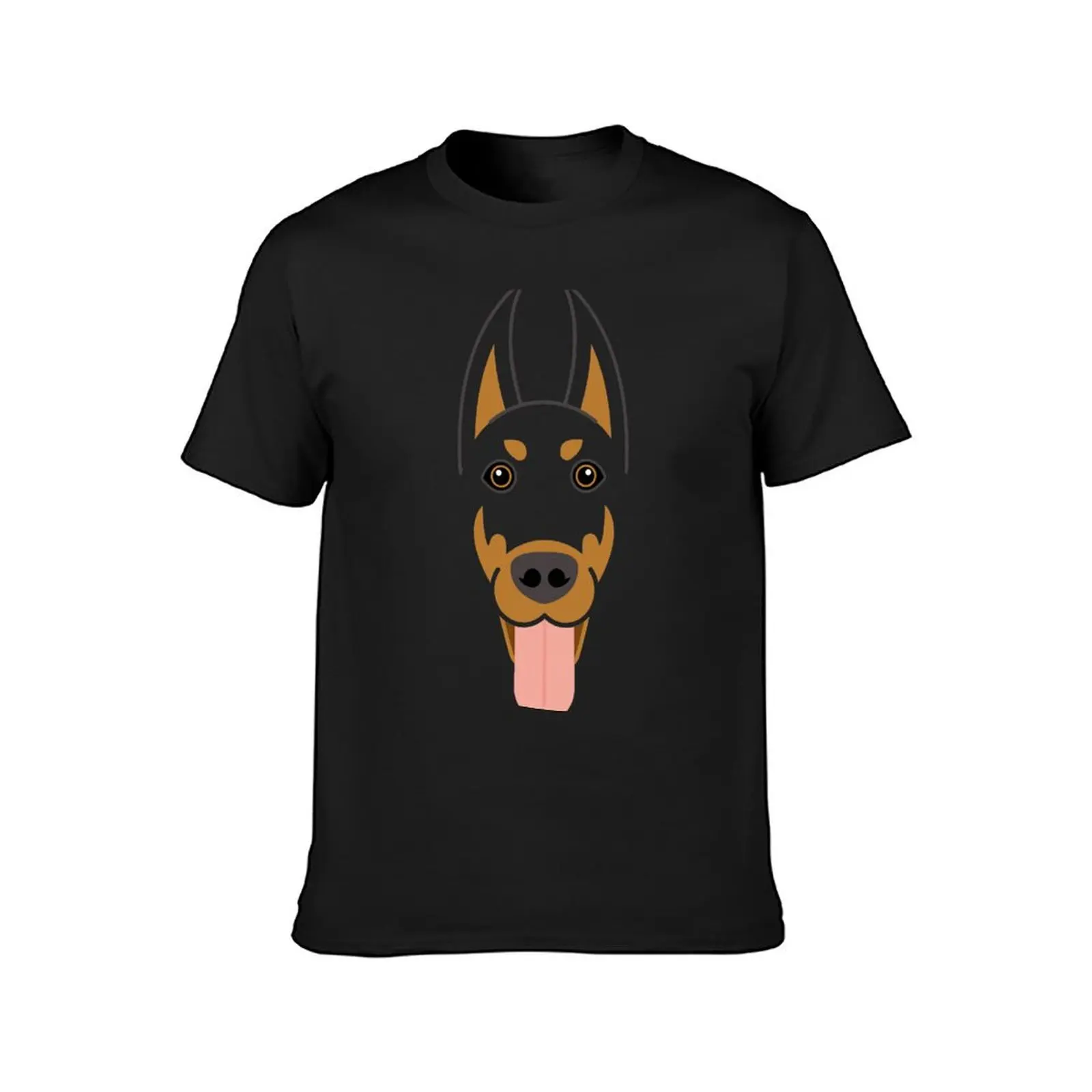 Doberman Pinscher dog face T-Shirt plus sizes tees shirts graphic tees summer tops mens workout shirts