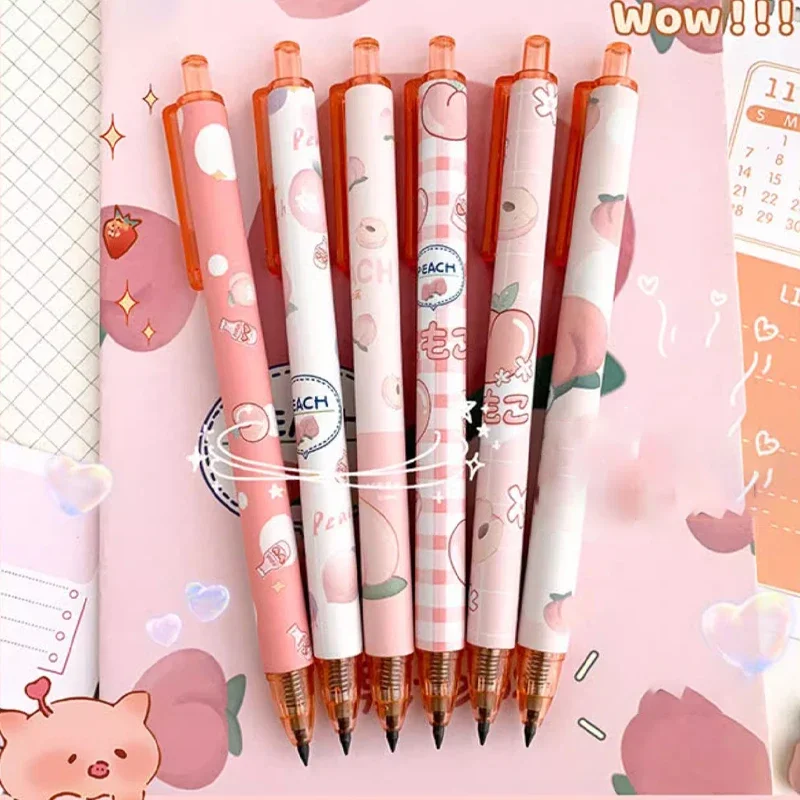 2/4pcs Eternal Non Sharpening Pencils Kawaii Press Automatic Pencils Korean Stationery Mechanical Pencil School Office Supplies