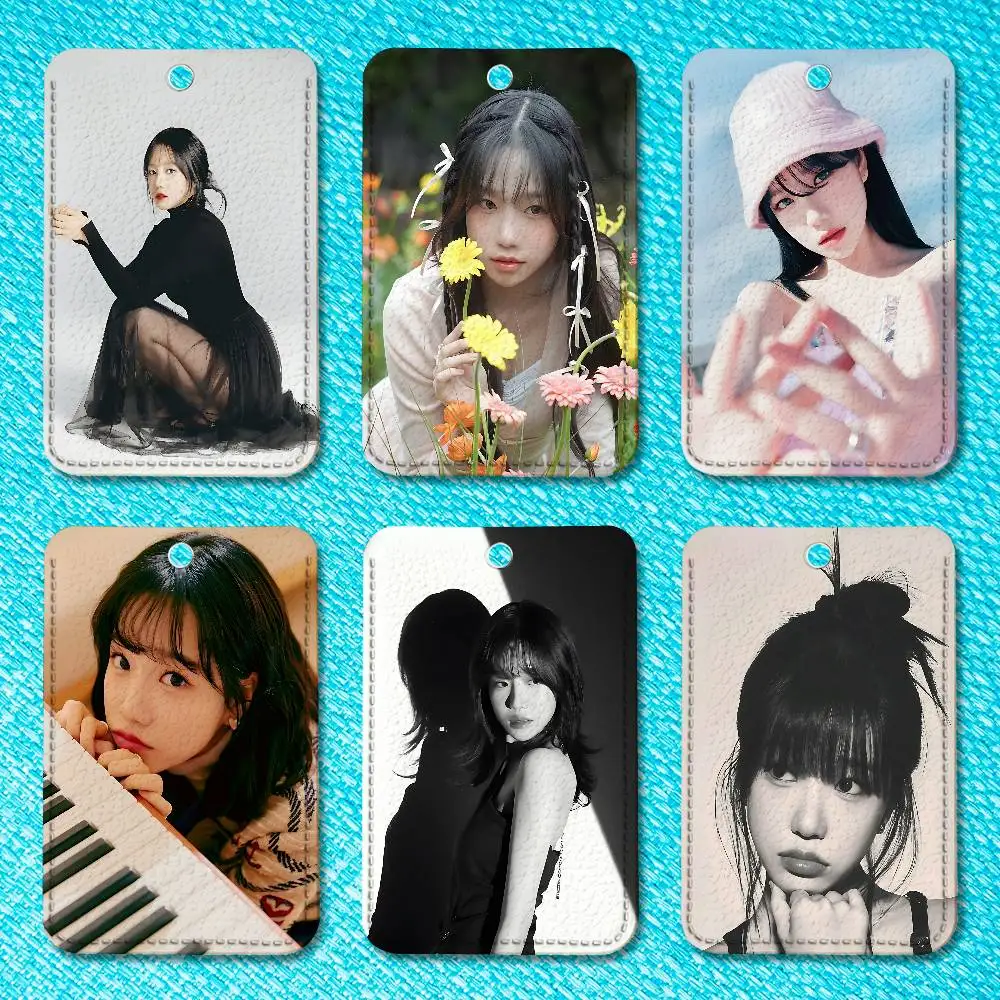 Singer Jo Y-Yuris Actres Estuche para tarjetas de acceso personalizado Tarjetero de cuero Estuche para tarjetas de transporte Regalos