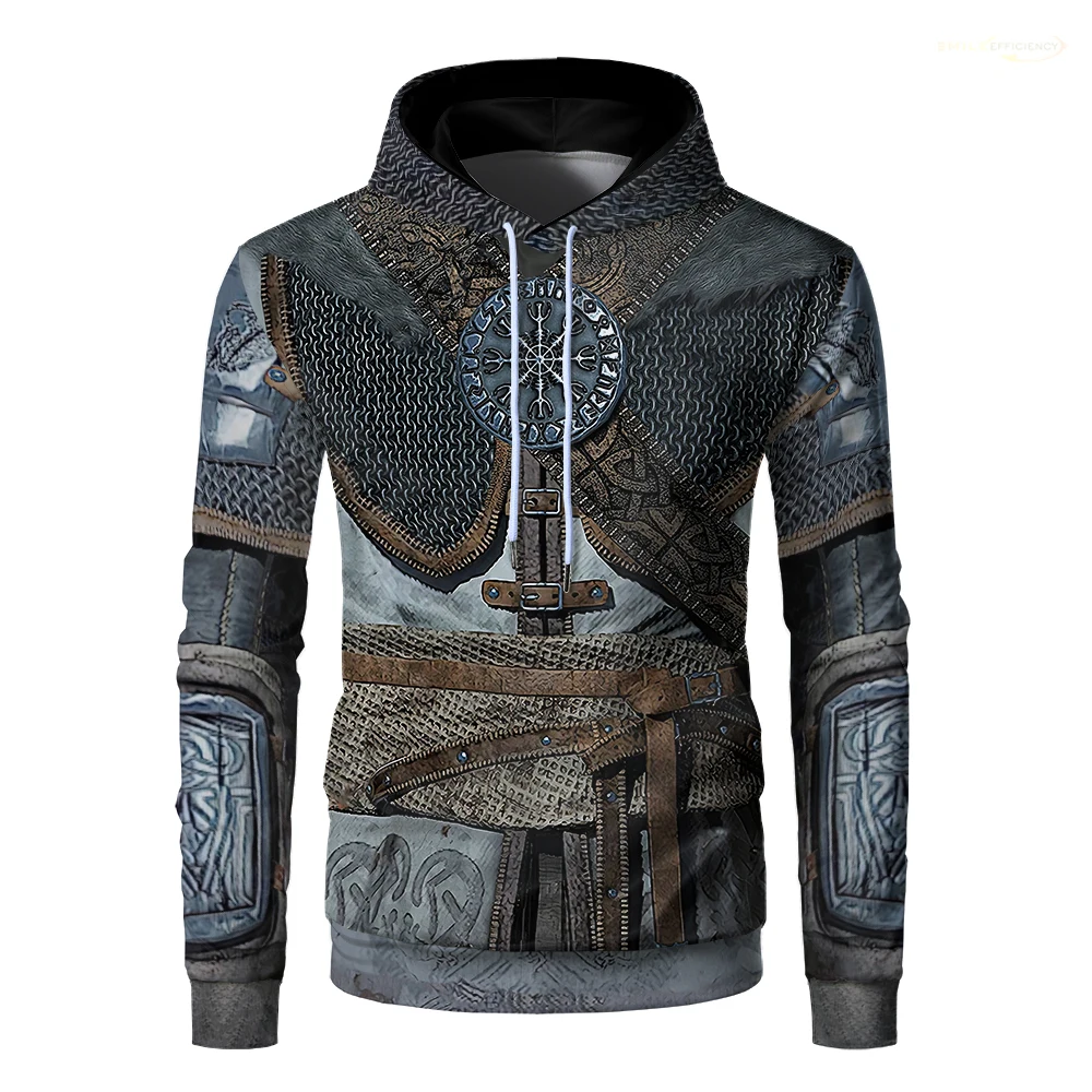 

2024 Templar Knight Armor Warrior Hoodie 3D Printing Fashion Trend Role Playing Sweatshirt Casual Large Size Unisex Pullover