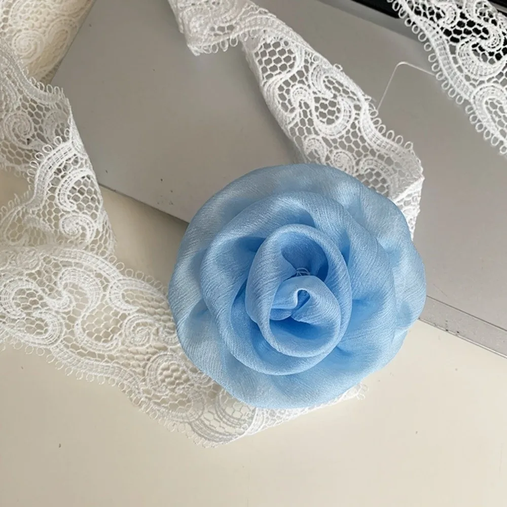 أزياء Y2K الدانتيل حزام الكورية نمط طويل الكرمة زهرة حزام الخصر الأزهار ربط وشاح من الدانتيل الشارع الشهير