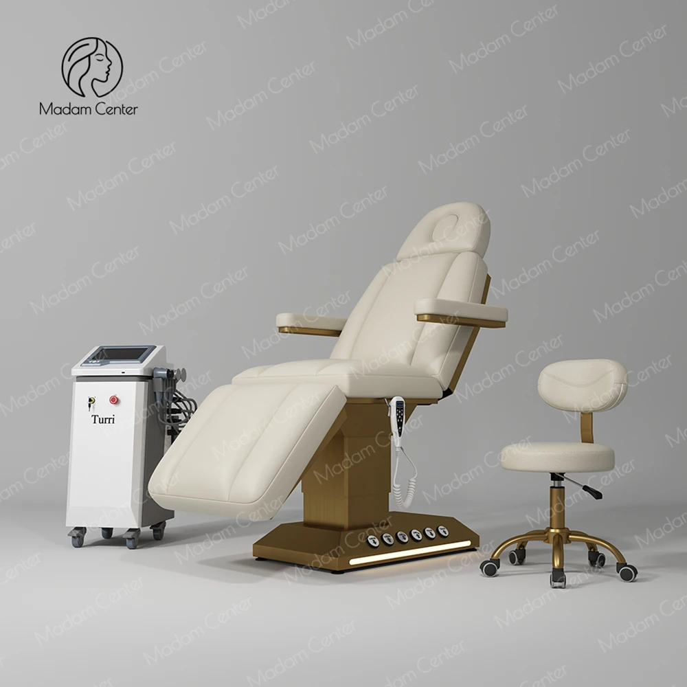 

Electric Massage Spa Bed Modern Style Esthetician Chair with Foot Button Control for Facial Treatments Lash Services