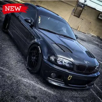 طقم تزيين الشفة الأمامية من ألياف الكربون بتصميم CSL لسيارات BMW E46 M3 سيدان/كوبيه ببابين/أربعة أبواب، بالإضافة إلى فاصل المصد الأمامي من ألياف الكربون. 10 best sales طقم هيكل سيارة BMW E46 - №9