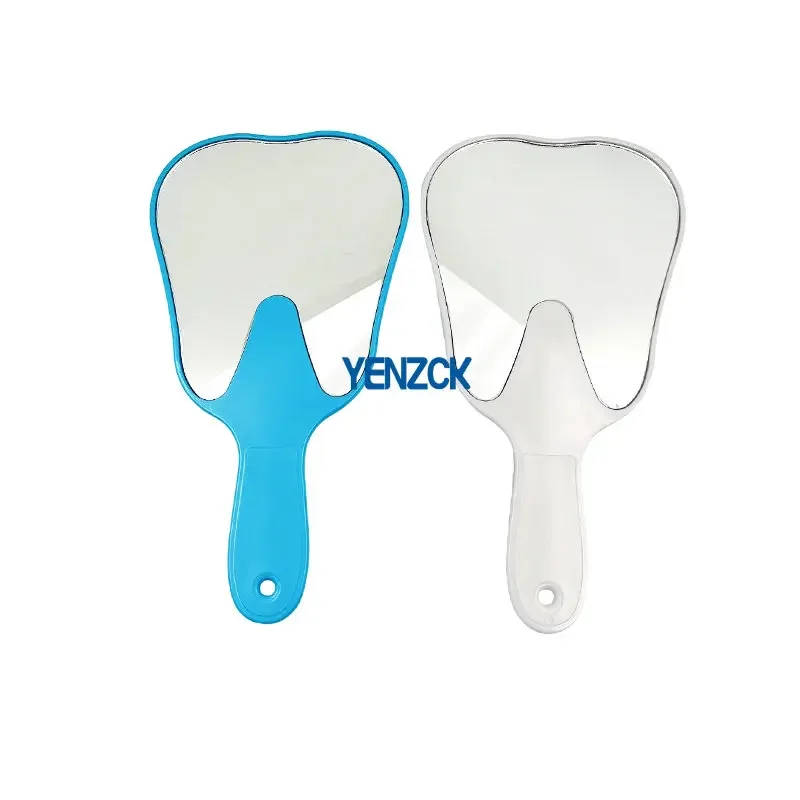 Unbreakable Tooth Shaped Mirror Handheld Plastic Makeup Mirror Dental Mouth Mirror Dentist Gift