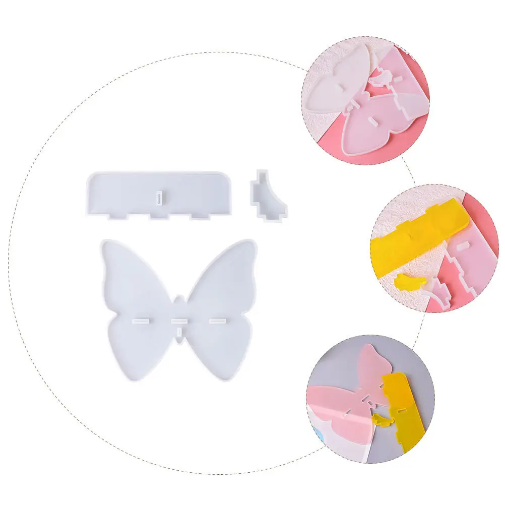 

1Set Butterfly Shape Storage Rack Mold Silicone DIY Craft Mold for Kids -on Making Easy Clean Flexible High