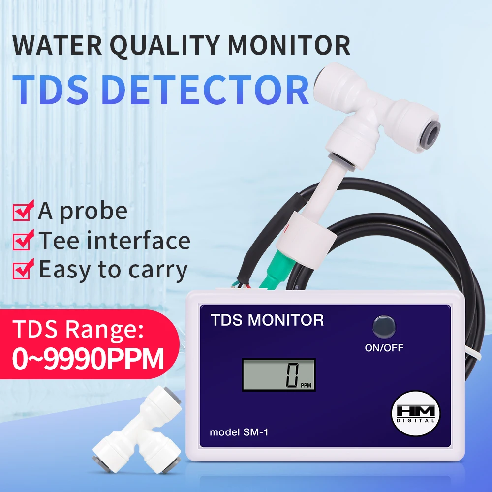 SM1 Single/TRM1 Triple LCD Display Online TDS Meter Monitor Water Quality Purity Tester Temp Aquarium Laboratory Water PH Meter