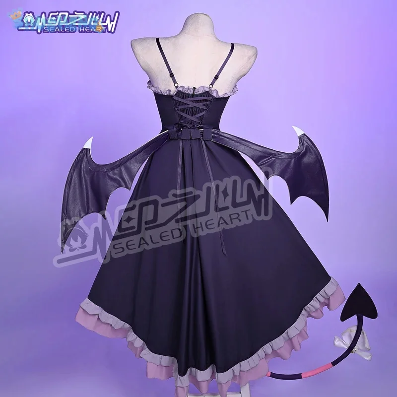 Yunyun Syndrome Rhythm Psychosis Cosplay Costume Women little devil Game Uniform with Tail Wings Prop Halloween Carnival Party