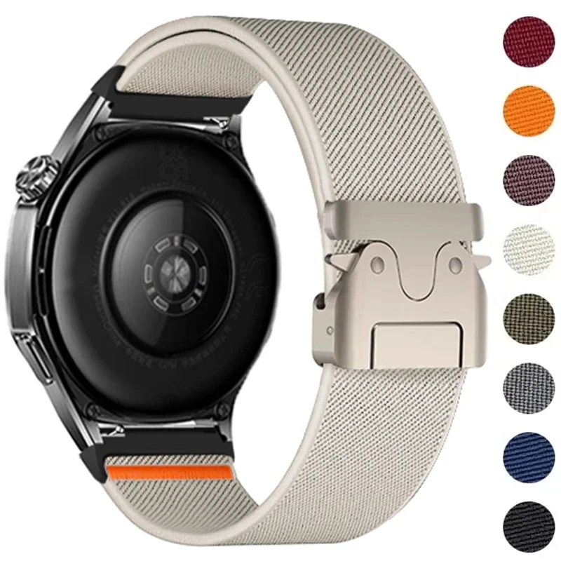 22mm 20mm Nylon Strap for Samsung Galaxy Watch 7 6 5 4 40mm 44mm 6Classic 47mm Elastic Band for Huawei Watch GT5 3 4Pro Bracelet