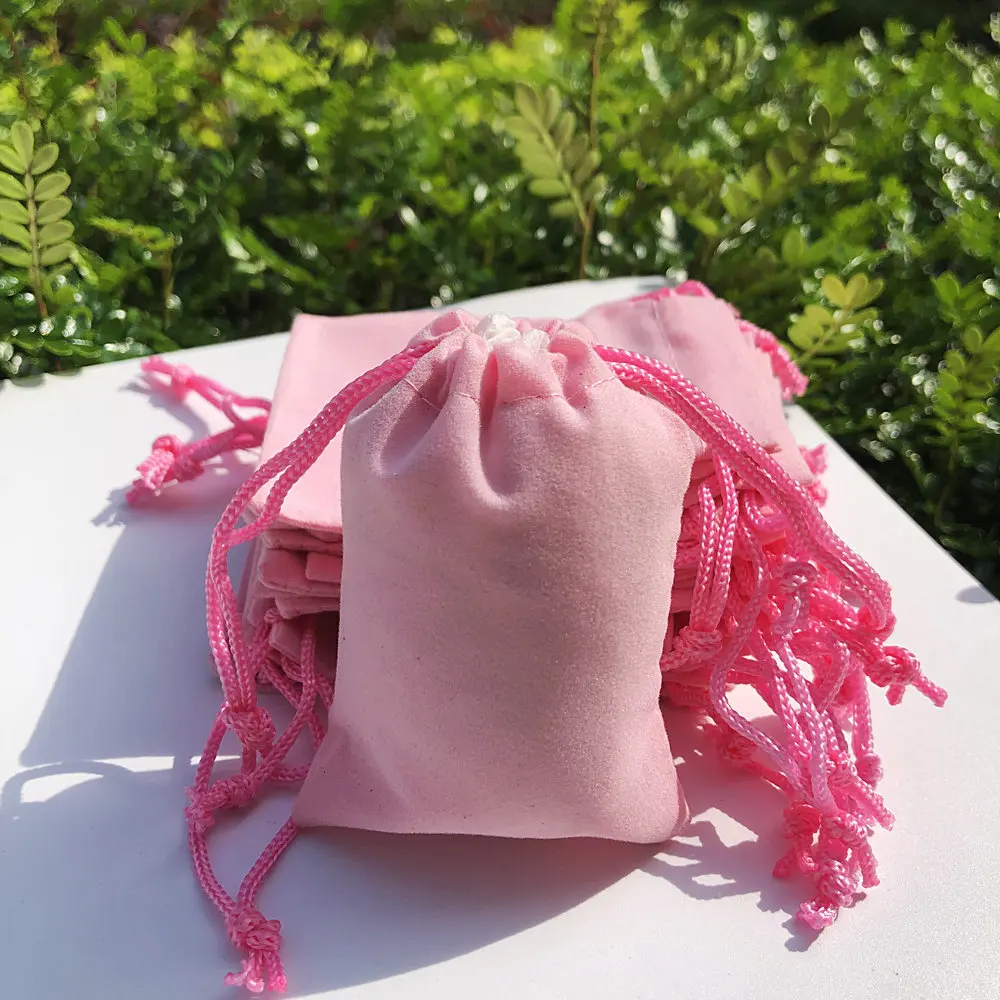200 Pieces Velvet Dust Bag Black Multi-Color 10x12 Cm 7x9 Cm 5x7 Cm Drawstring Gift Packaging Small Jewelry Storage Bags